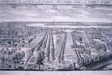 Aerial View of the Seat of the Dukes of Beaufort, Chelsea, London, C1720-Johannes Kip-Framed Giclee Print