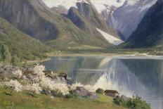 Norvège, bord d'un fjord au printemps .1896-Johannes Martin Grimelund-Giclee Print