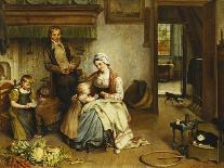 A Family in an Interior-Johannes Petrus Horstok-Framed Giclee Print