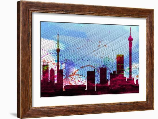 Johannesburg City Skyline-NaxArt-Framed Art Print