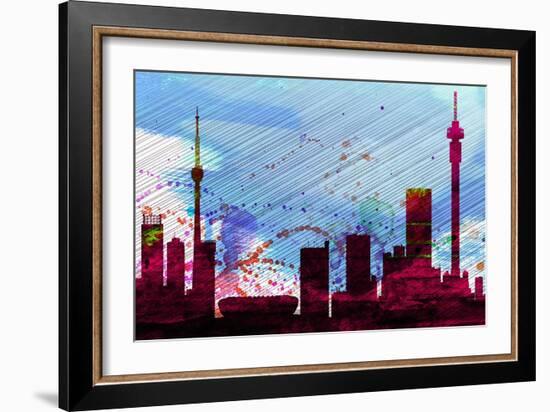 Johannesburg City Skyline-NaxArt-Framed Art Print