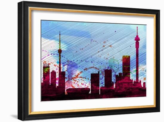 Johannesburg City Skyline-NaxArt-Framed Art Print