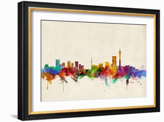 Johannesburg South Africa Skyline-Michael Tompsett-Framed Art Print