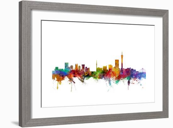 Johannesburg South Africa Skyline-Michael Tompsett-Framed Art Print