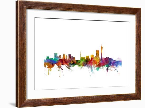 Johannesburg South Africa Skyline-Michael Tompsett-Framed Art Print