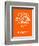 Johannesburg Street Map Orange-NaxArt-Framed Premium Giclee Print