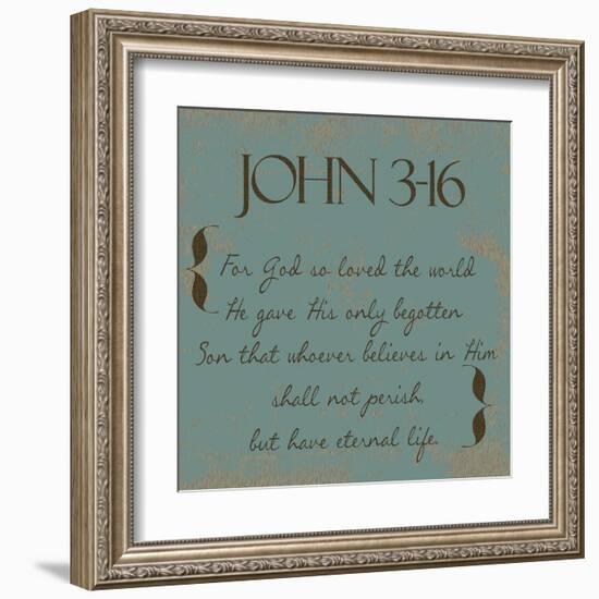 John 3-16-Taylor Greene-Framed Art Print