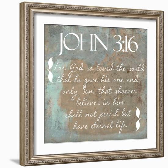 John 3-16-Taylor Greene-Framed Art Print