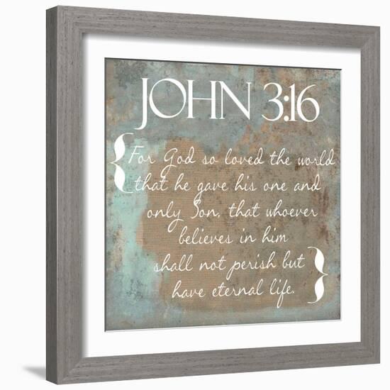 John 3-16-Taylor Greene-Framed Art Print