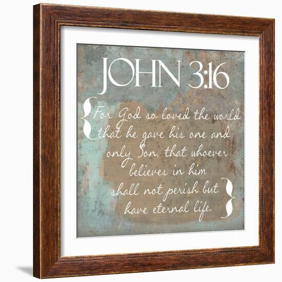 John 3-16-Taylor Greene-Framed Art Print