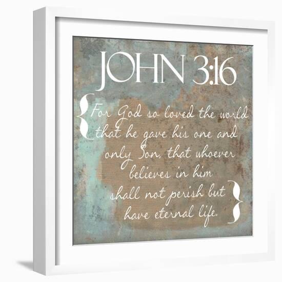 John 3-16-Taylor Greene-Framed Art Print