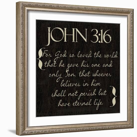 John 3-16-Taylor Greene-Framed Art Print