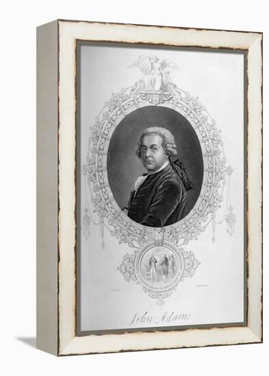 John Adams (1735-1826) from "The History of the United States," Vol. I, by Charles Mackay-John Singleton Copley-Framed Premier Image Canvas