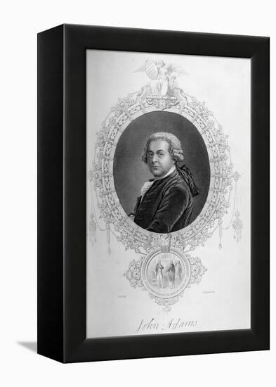 John Adams (1735-1826) from "The History of the United States," Vol. I, by Charles Mackay-John Singleton Copley-Framed Premier Image Canvas