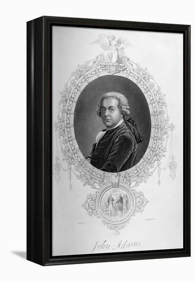 John Adams (1735-1826) from "The History of the United States," Vol. I, by Charles Mackay-John Singleton Copley-Framed Premier Image Canvas