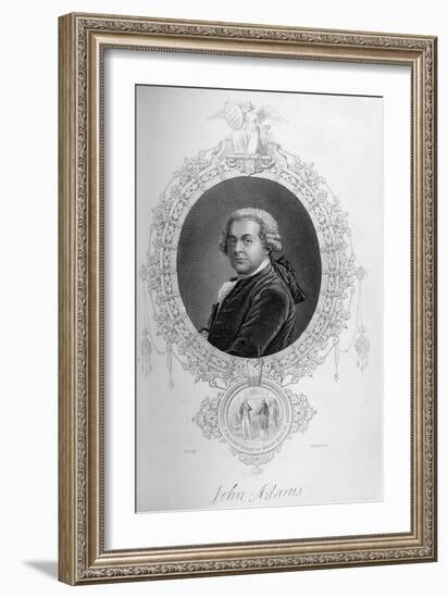 John Adams (1735-1826) from "The History of the United States," Vol. I, by Charles Mackay-John Singleton Copley-Framed Giclee Print