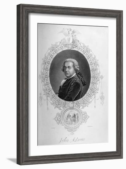 John Adams (1735-1826) from "The History of the United States," Vol. I, by Charles Mackay-John Singleton Copley-Framed Giclee Print