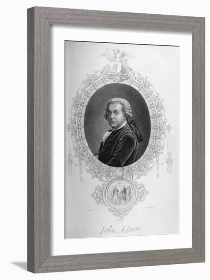 John Adams (1735-1826) from "The History of the United States," Vol. I, by Charles Mackay-John Singleton Copley-Framed Giclee Print