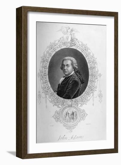 John Adams (1735-1826) from "The History of the United States," Vol. I, by Charles Mackay-John Singleton Copley-Framed Giclee Print