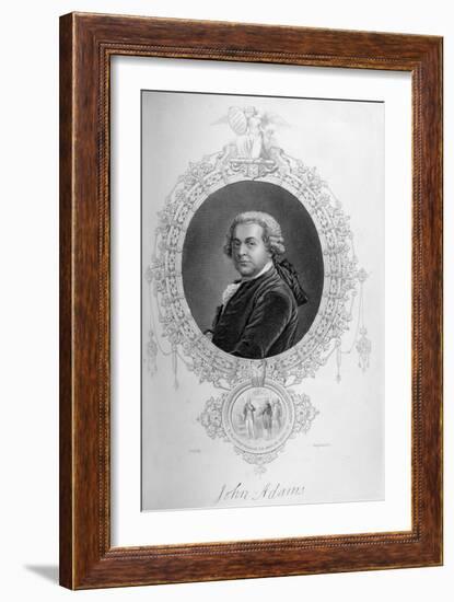 John Adams (1735-1826) from "The History of the United States," Vol. I, by Charles Mackay-John Singleton Copley-Framed Giclee Print