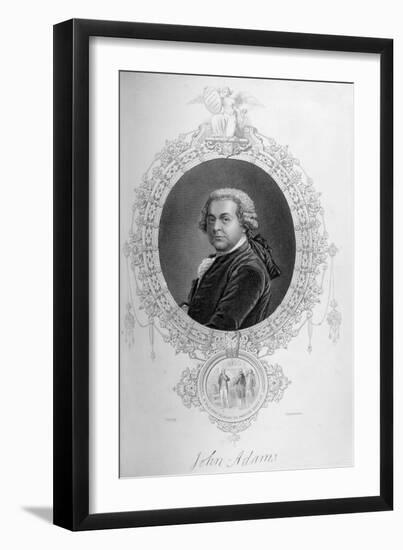 John Adams (1735-1826) from "The History of the United States," Vol. I, by Charles Mackay-John Singleton Copley-Framed Giclee Print