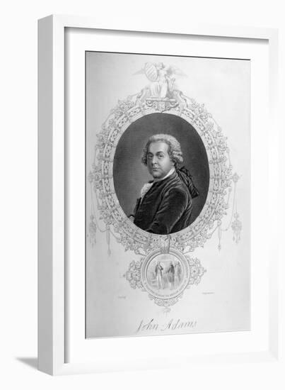 John Adams (1735-1826) from "The History of the United States," Vol. I, by Charles Mackay-John Singleton Copley-Framed Giclee Print