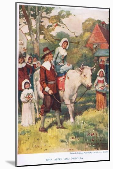 John Alden and Priscilla-Arthur A. Dixon-Mounted Giclee Print