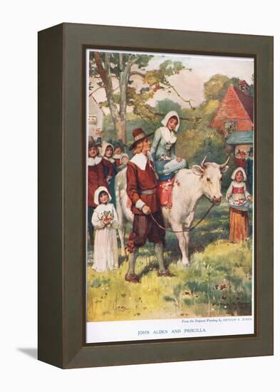 John Alden and Priscilla-Arthur A. Dixon-Framed Premier Image Canvas