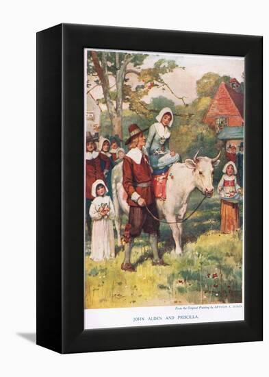 John Alden and Priscilla-Arthur A. Dixon-Framed Premier Image Canvas