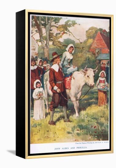 John Alden and Priscilla-Arthur A. Dixon-Framed Premier Image Canvas