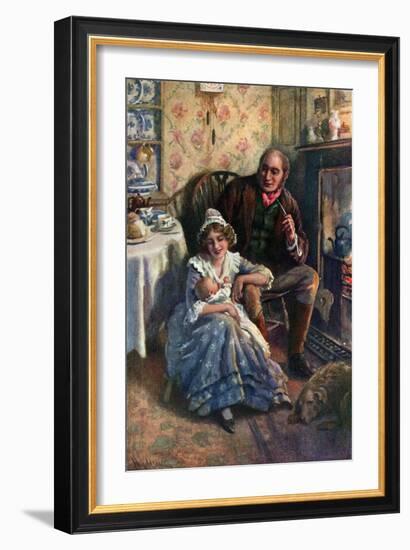 John and Dot Peerybingle (Colour Litho)-Harold Copping-Framed Giclee Print