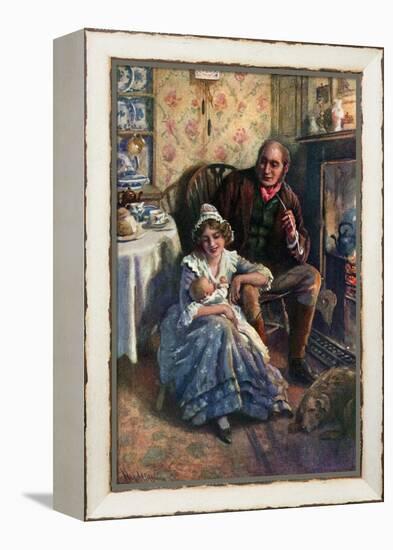 John and Dot Peerybingle (Colour Litho)-Harold Copping-Framed Premier Image Canvas