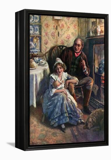 John and Dot Peerybingle (Colour Litho)-Harold Copping-Framed Premier Image Canvas