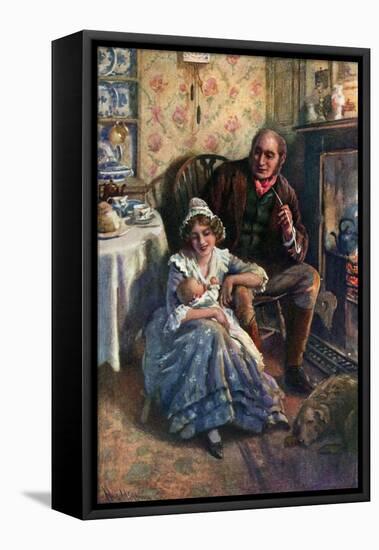 John and Dot Peerybingle (Colour Litho)-Harold Copping-Framed Premier Image Canvas