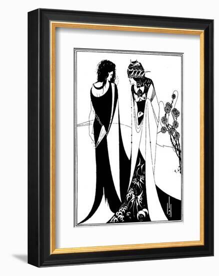 John and Salome-Aubrey Beardsley-Framed Art Print