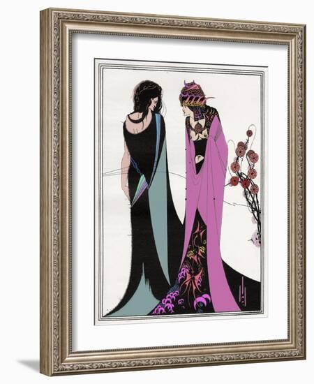 ' John and Salome-Aubrey Beardsley-Framed Giclee Print