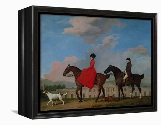 John and Sophia Musters Riding at Colwick Hall, 1777-George Stubbs-Framed Premier Image Canvas