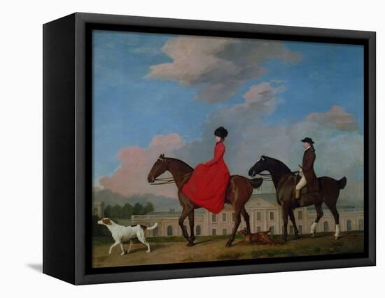 John and Sophia Musters Riding at Colwick Hall, 1777-George Stubbs-Framed Premier Image Canvas