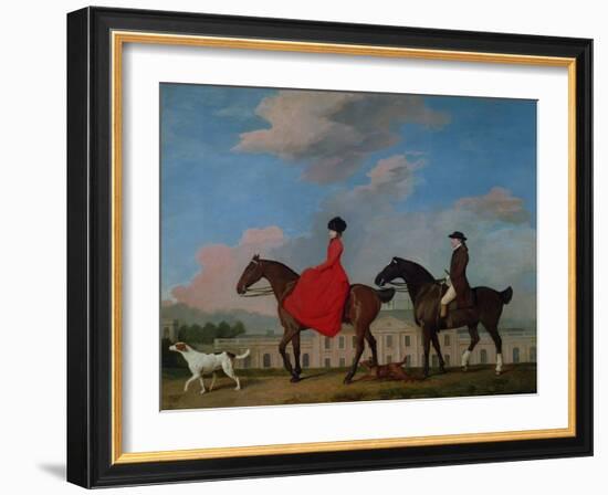 John and Sophia Musters Riding at Colwick Hall, 1777-George Stubbs-Framed Giclee Print