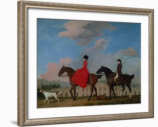 John and Sophia Musters Riding at Colwick Hall, 1777-George Stubbs-Framed Giclee Print