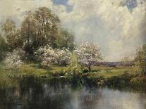 Apple Trees in Blossom-John Appleton Brown-Framed Premier Image Canvas