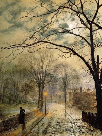 絵画 Listening John Atkinson Grimshaw Art & Wall Art - Buy Moonlit