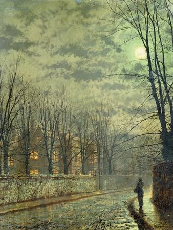 絵画 Listening John Atkinson Grimshaw Art & Wall Art - Buy Moonlit