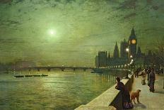 Reflections on the Thames, Westminster, 1880-John Atkinson Grimshaw-Giclee Print