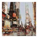 Taxi in Times Square-John B^ Mannarini-Art Print