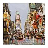 Taxi in Times Square-John B^ Mannarini-Framed Art Print