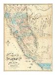 Map of the State of California, c.1853-John B^ Trask-Framed Art Print