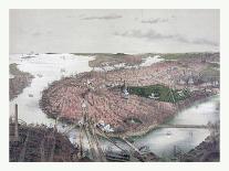 Birds Eye View of Greenwood Cemetery Near New York, USA, America-John Bachmann-Giclee Print