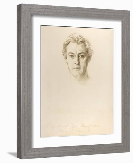 John Barrymore, 1923 (Crayon on Paper)-John Singer Sargent-Framed Giclee Print