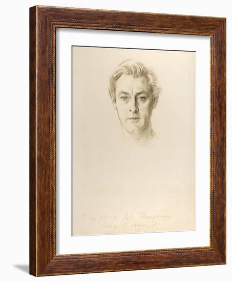 John Barrymore, 1923 (Crayon on Paper)-John Singer Sargent-Framed Giclee Print